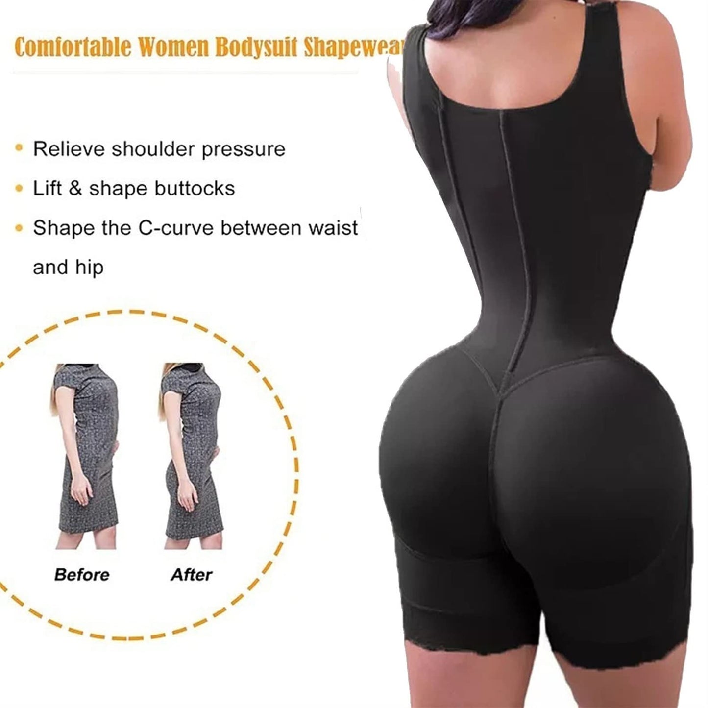 Plus Size Body Shaper Vest for Waist and Hip Control